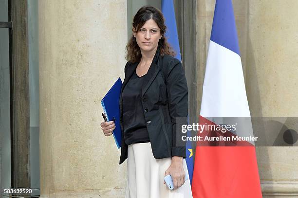 French Junior Minister for Victims Aid Juliette Meadel arrives to the Elysee Palace for the weekly cabinet meeting on July 27, 2016 in Paris, France....