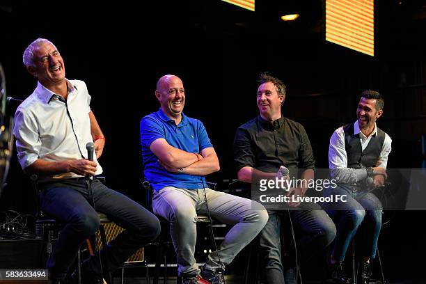 Ian Rush, Gary McAllister, Robbie Fowler and Luis Garcia attend the Liverpool F.C. Supporters Club LA Meet and Greet at Avalon on July 26, 2016 in...