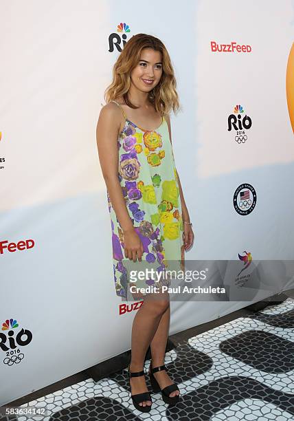 Actress Nichole Bloom attends NBC's Olympics Social Opening Ceremony at The Jonathan Beach Club on July 26, 2016 in Santa Monica, California.