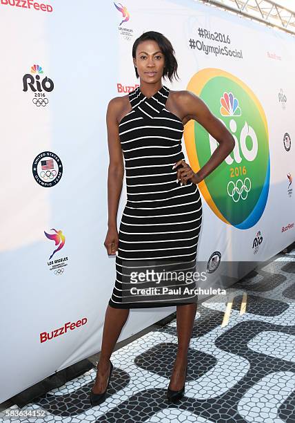 Olympic Athlete Kim Glass attends NBC's Olympics Social Opening Ceremony at The Jonathan Beach Club on July 26, 2016 in Santa Monica, California.