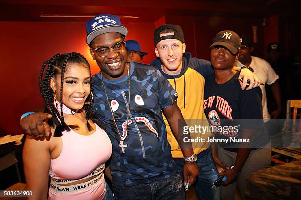 Nitty Scott, Uncle Murda, DrewSki, and Scottie Beam attend Who's Next With DJ Enuff at S.O.B.'s on July 26, 2016 in New York City.