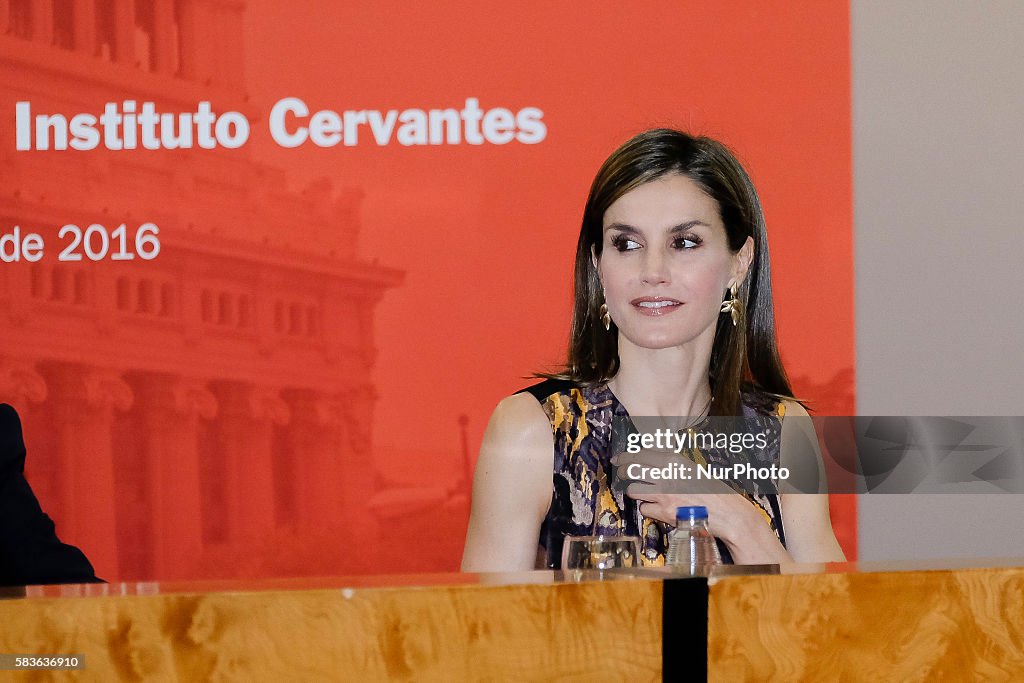 Queen Letizia of Spain attends the annual meeting of Instituto Cervantes