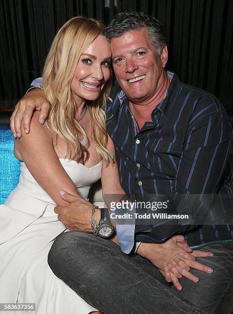 Taylor Armstrong and John Bluher attend the after party for the premiere of STX Entertainment's "Bad Moms" at on July 26, 2016 in Los Angeles,...