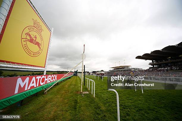 Jimmy Fortune riding Star Rider win The Matchbook Betting Exchange Goodwood Stakes at Goodwood on July 27, 2016 in Chichester, England.