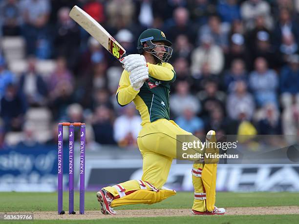 Matthew Wade of Australia batting during the 1st ODI of the Royal London ODI Series between England and Australia at The Ageas Bowl Cricket Ground,...