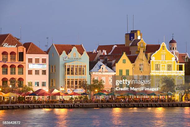 punda quarter in willemstad - curaçao stock pictures, royalty-free photos & images