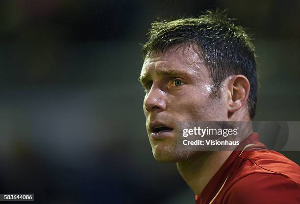 James Milner of Liverpool during the UEFA Europa League Group match between Liverpool and FC Girondins de Bordeaux at Anfield in Liverpool, UK....