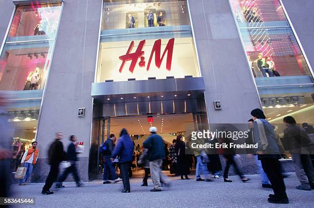 New York City: H&M is a Swedish clothing store on Fifth Avenue.