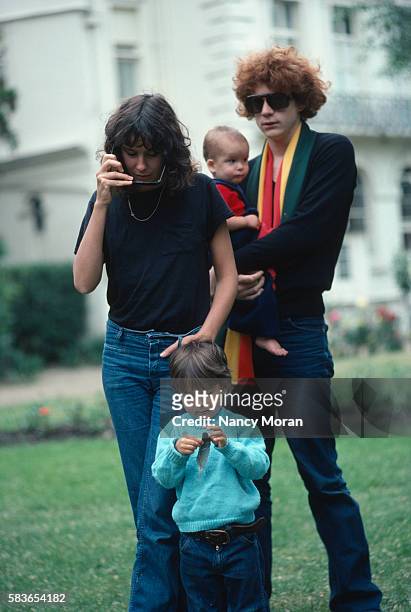 Jean Paul Getty III with his wife Gisela Martine and children Anna and Balthazar