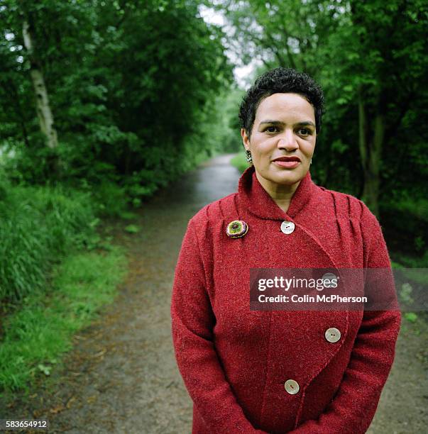 Writer and poet Jackie Kay, photographed at her home in Manchester, England. Jackie Kay is a Nigerian-born Scot who has published several volumes of...