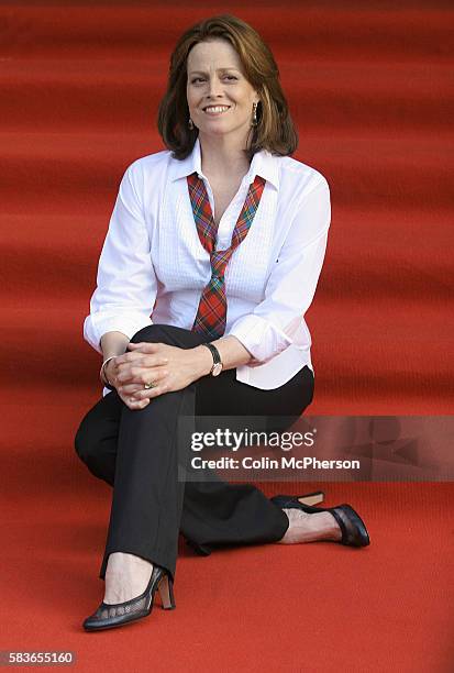 Sigourney Weaver pictured at the Dominion Cinema in Edinburgh for the premiere of her latest film Snow Cake, directed by Marc Evans and co-starring...