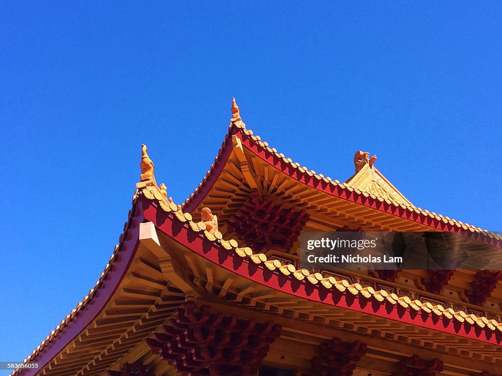 Chinese Buddhist Temple Roof
