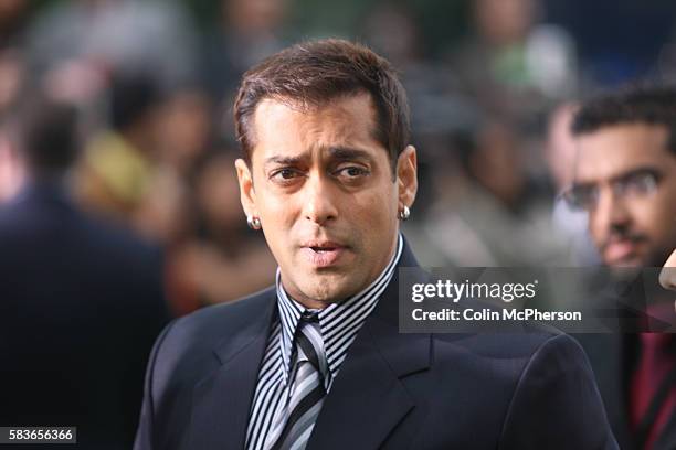 Indian actor Salman Khan arriving at the International Indian Film Academy Awards ceremony at the Hallam Arena in Sheffield for the annual IIFA...