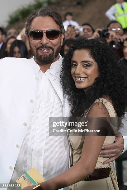 Bollywood actor Bedi arriving with an unidentified guest at the International Indian Film Academy Awards ceremony at the Hallam Arena in Sheffield...