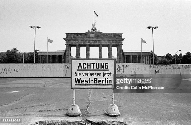 The Brandenburg Gate, pictured in 1985 during the Cold War era when the Berlin Wall divided the city, Germany and Europe. The Wall was torn down in...