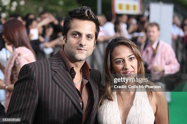 Fardeen Khan with wife Natasha Madhwani arriving at the International Indian Film Academy Awards ceremony at the Hallam Arena in Sheffield for the...