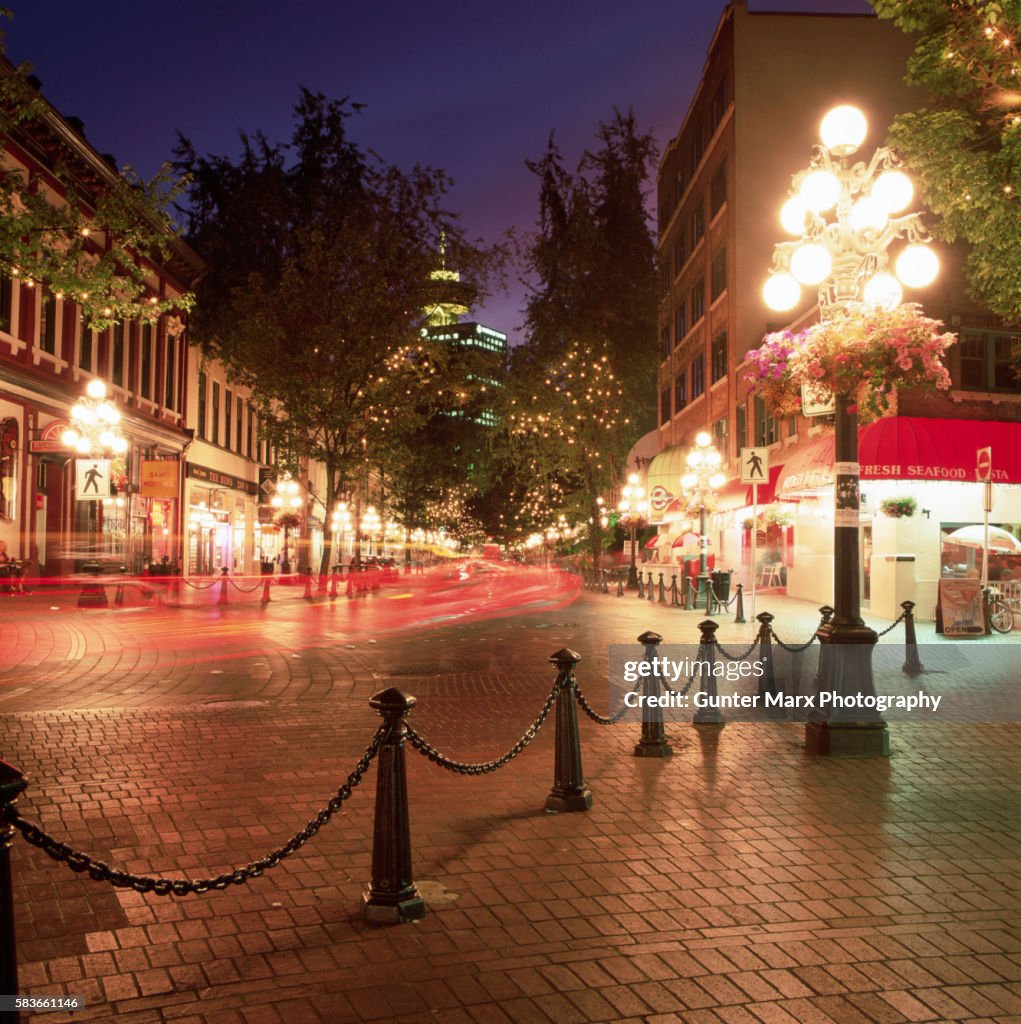 A Gastown Street at Night, Vancouver