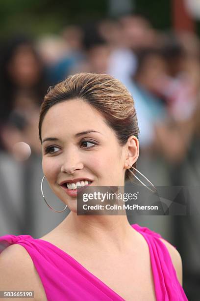 British singer Myleene Klass arriving at the International Indian Film Academy Awards ceremony at the Hallam Arena in Sheffield for the annual IIFA...