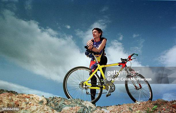 Scottish cycling champion Robert Millar, pictured in Edinburgh. He was Scottish professional cyclist who won the 'King of the Mountains' competition...