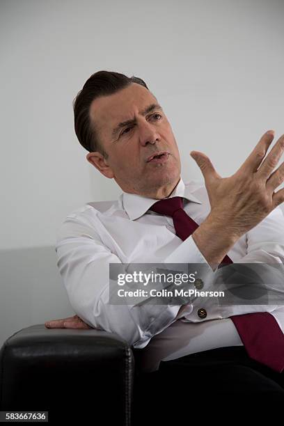 Scottish entrepreneur, philanthropist, author and television personality, Duncan Bannatyne, pictured during a break in recording in Manchester. His...