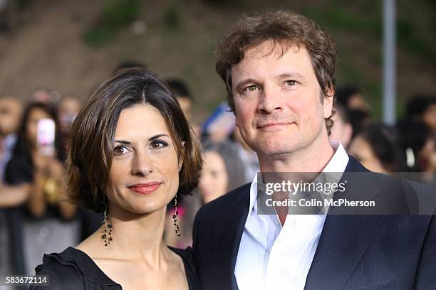 Colin Firth and his wife Livia Giuggioli arriving at the International Indian Film Academy Awards ceremony at the Hallam Arena in Sheffield for the...