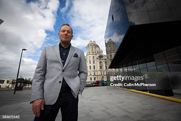Former left-wing British politician, Derek Hatton, pictured in his home city of Liverpool, with the iconic Liver Building in the background. Hatton...