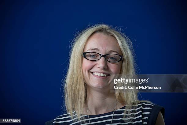 British children's television presenter and playwright Cerrie Burnell pictured at the Edinburgh International Book Festival where she read from her...