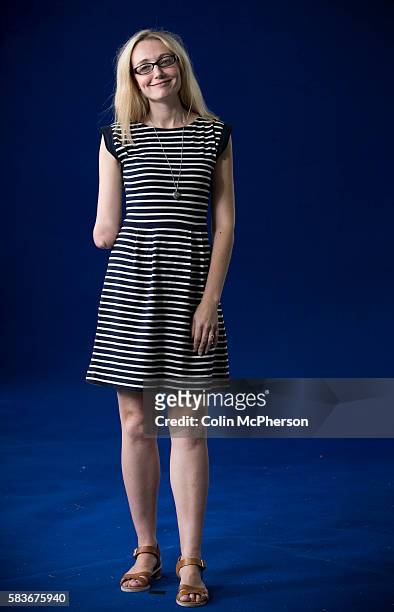 British children's television presenter and playwright Cerrie Burnell pictured at the Edinburgh International Book Festival where she read from her...
