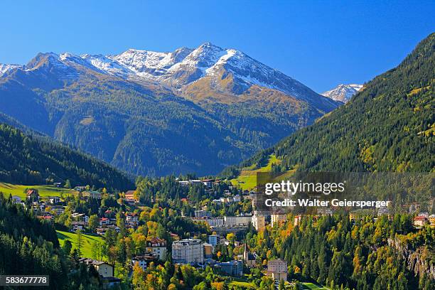 spa town of bad gastein - bad gastein stockfoto's en -beelden