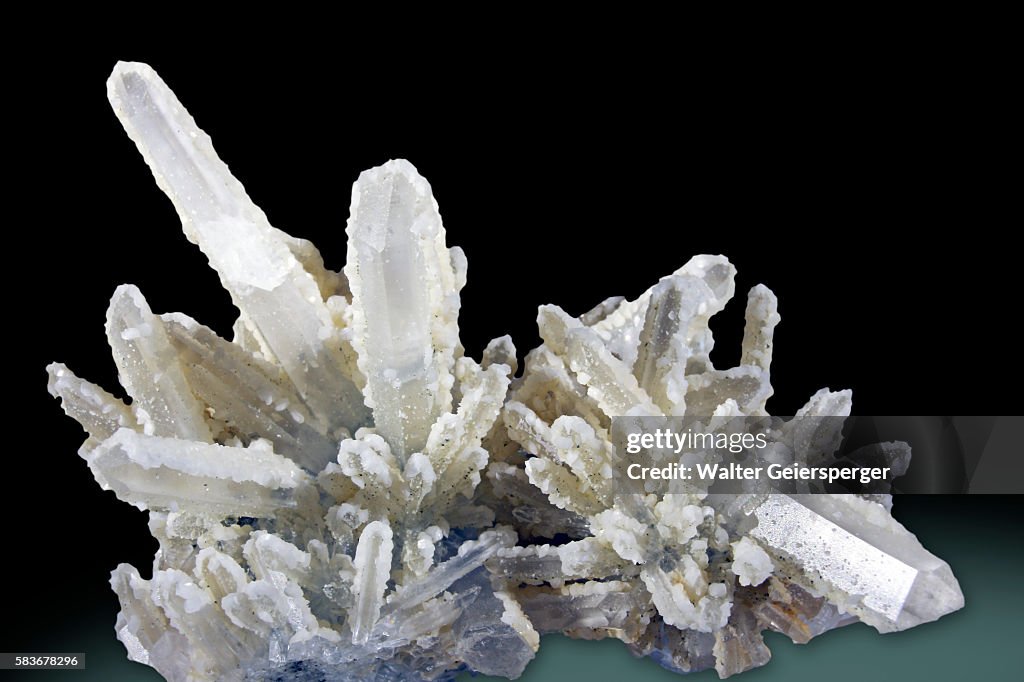 Quartz with calcite, mineral