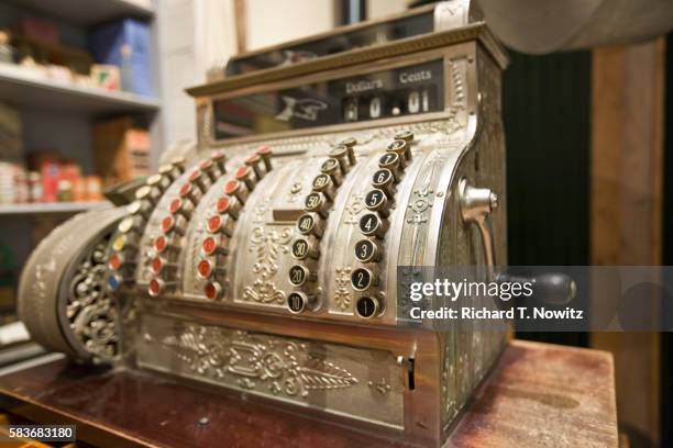 antique cash register - cash register stock pictures, royalty-free photos & images