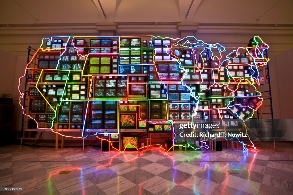 Electronic Superhighway by Nam June Paik