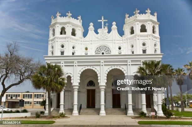 sacred heart catholic church - galveston texas stock pictures, royalty-free photos & images