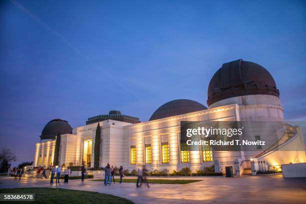 architecture of the griffith observatory - griffith park stock pictures, royalty-free photos & images