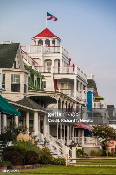 victorian architecture - cape may stock pictures, royalty-free photos & images