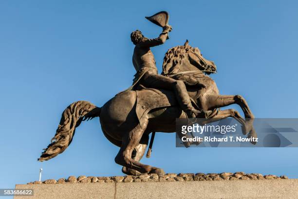 statute of andrew jackson - jackson square new orleans stock pictures, royalty-free photos & images