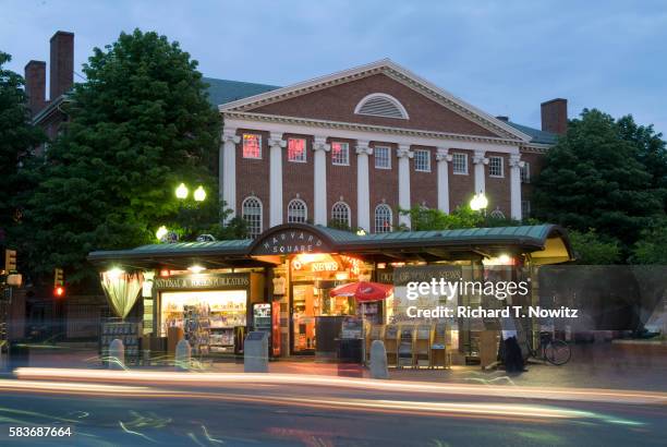 newsstand in harvard square - cambridge massachusetts stock pictures, royalty-free photos & images