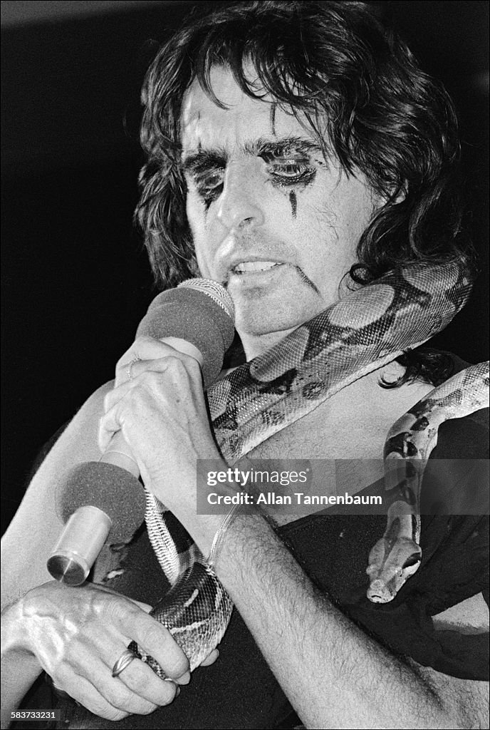 Alice Cooper Sings With A Python Around His Neck