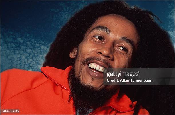 Portrait of Jamaican Reggae musician Bob Marley, New York, New York, October 1979.