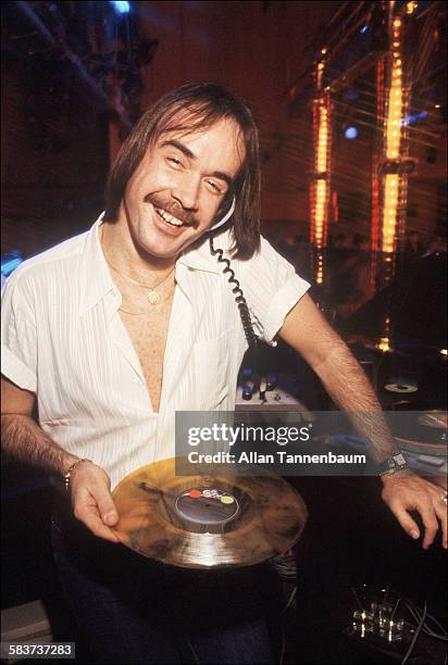 Portrait of Ritchie Kaczor as he poses in the DJ booth at Studio 54, New York, New York, May 3, 1979.
