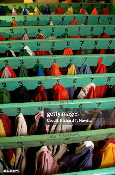 at the charlestown racetrack - racing silks foto e immagini stock