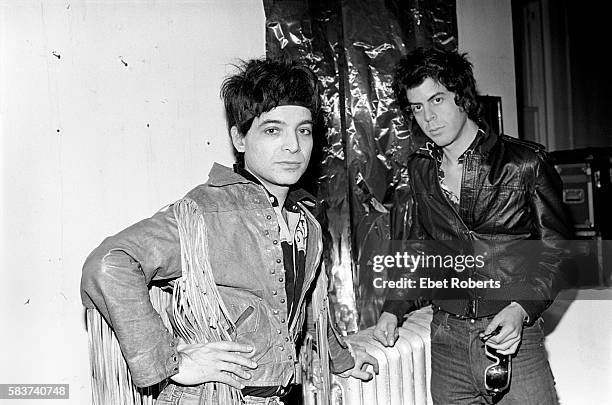 Alan Vega and Martin Rev of Suicide photographed in Alan's loft in New York City on January 20, 1980.