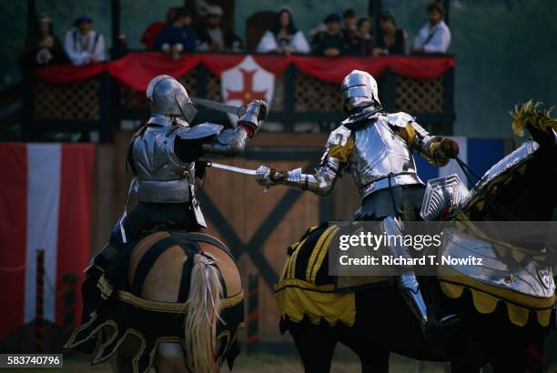 jousting tournament - ritterturnier stock-fotos und bilder