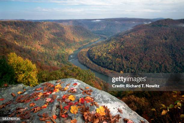 grand view lookout point - new river gorge national park and preserve stock pictures, royalty-free photos & images