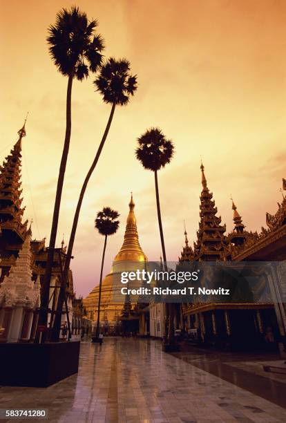 shwe dagon pagoda - shwedagon pagoda stock pictures, royalty-free photos & images