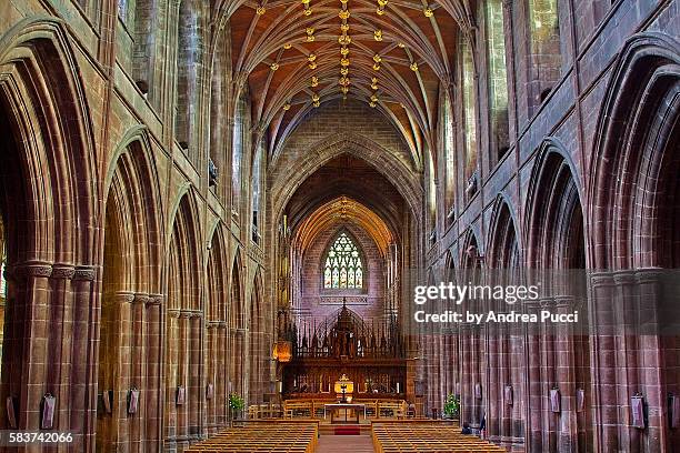 chester cathedral, chester, cheshire, united kingdom - chester cathedral fotografías e imágenes de stock
