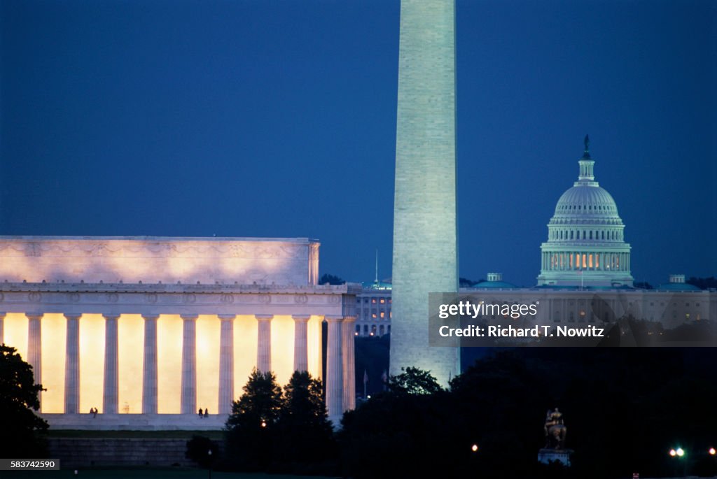Presidential Memorials and U.S. Capitol Building