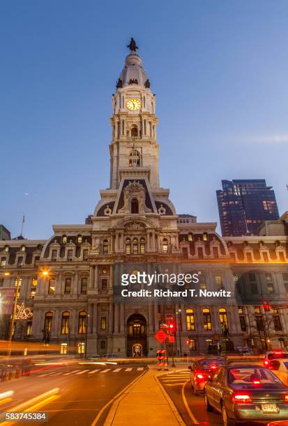 philadelphia's city hall - philadelphia city hall stock pictures, royalty-free photos & images