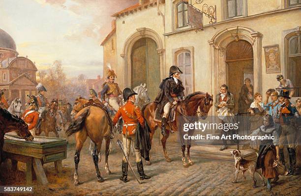 The Eve Before Waterloo, the Duke of Wellington at the Trumpet Inn by Robert Alexander Hillingford