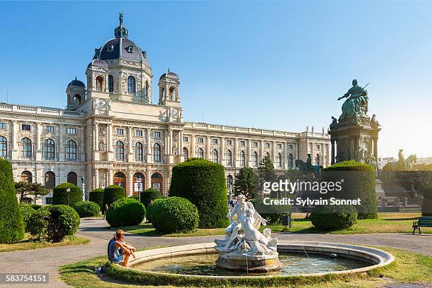 vienna, view of natural history museum - kunsthistorisches museum stock pictures, royalty-free photos & images
